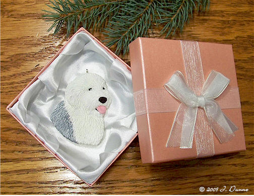 Old English Sheepdog Christmas ornament #3