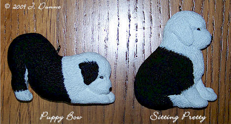 Old English Sheepdog Christmas ornaments.